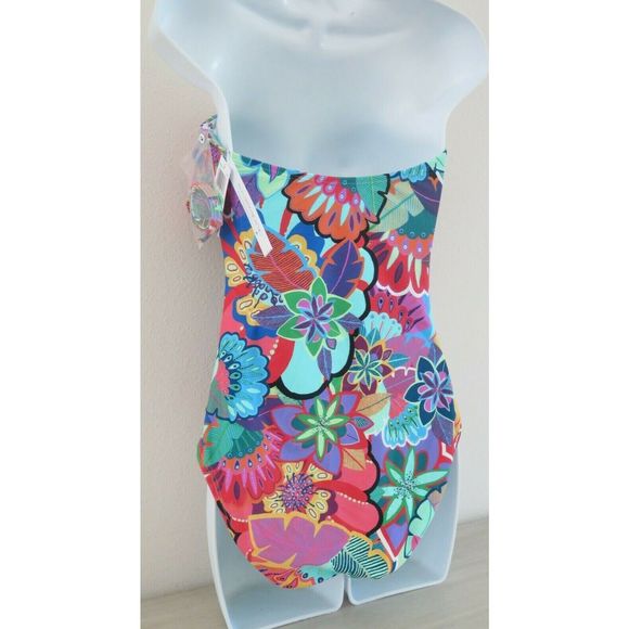 Bleu Rod Beattie Women Sz 8 Multicolor Jungle Book 1-Pc Strapless Swimsuit $129+ - Picture 2 of 7